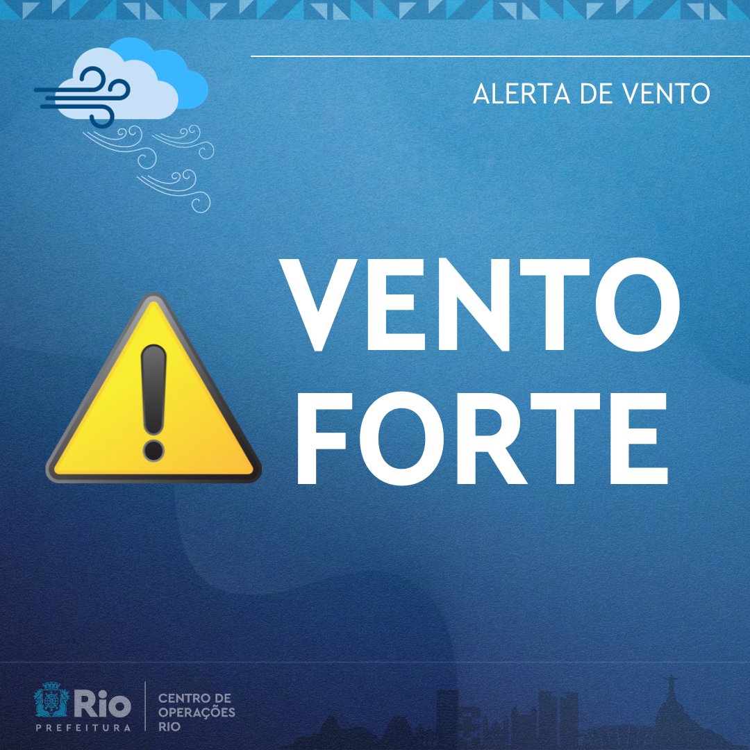 OperacoesRio's tweet photo. ALERTA DE VENTO FORTE

Entre 18h e 19h, houve registro de vento forte na Ilha do Governador (66,6 km/h), no Vidigal (63,3 km/h) e na Marambaia (54,7 km/h).

Está em casa? Feche portas e janelas.
Está na rua? Não se abrigue debaixo de árvores e outdoors.

#CORRio https://t.co/HhMVyICbYW