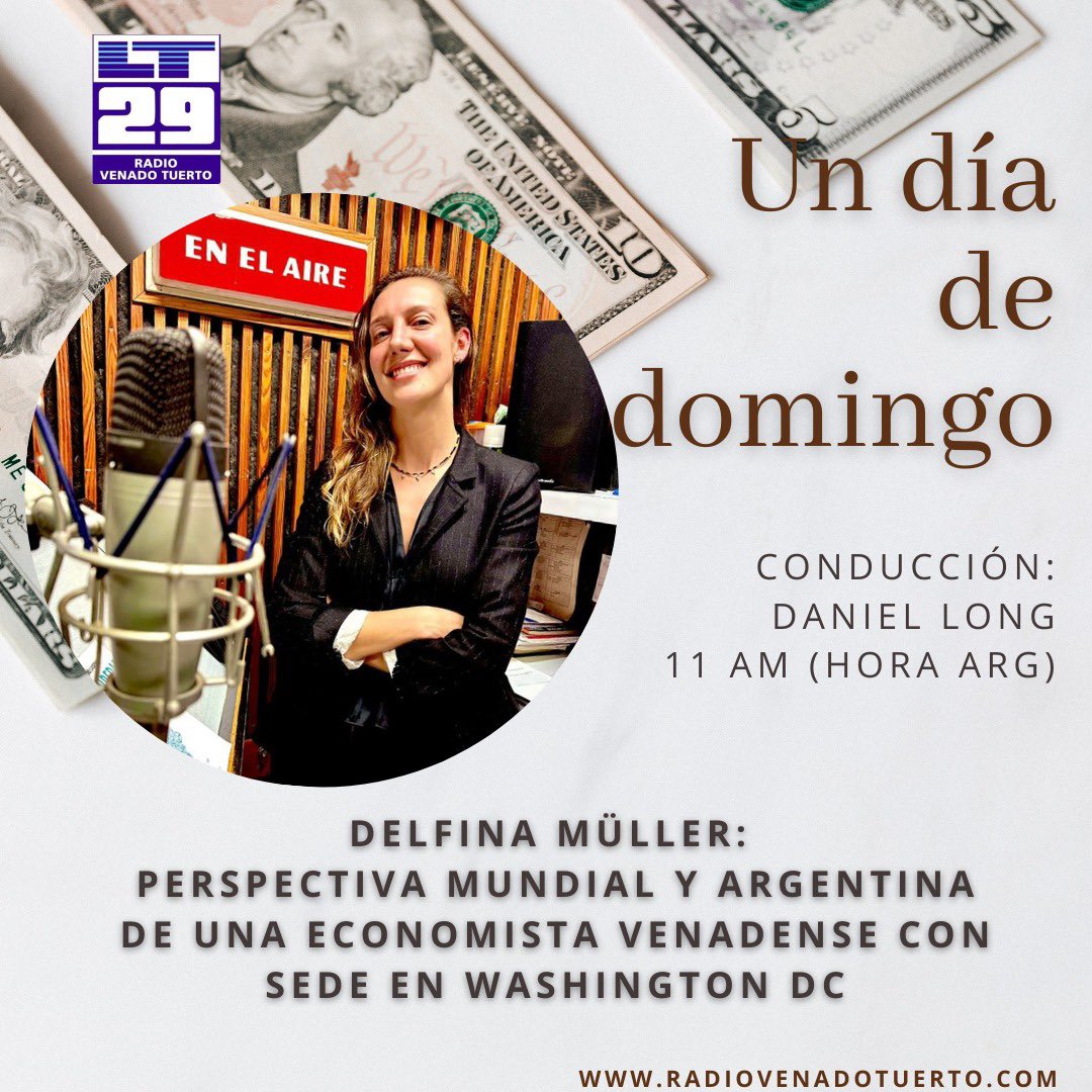 delfmuller's tweet photo. Mañana a las 11am hora Argentina volvemos al aire en @LT29Radio para conversar otro rato sobre economía. Los esperamos! 

https://t.co/HWFqVdFnYs https://t.co/S8MmSSe8rV