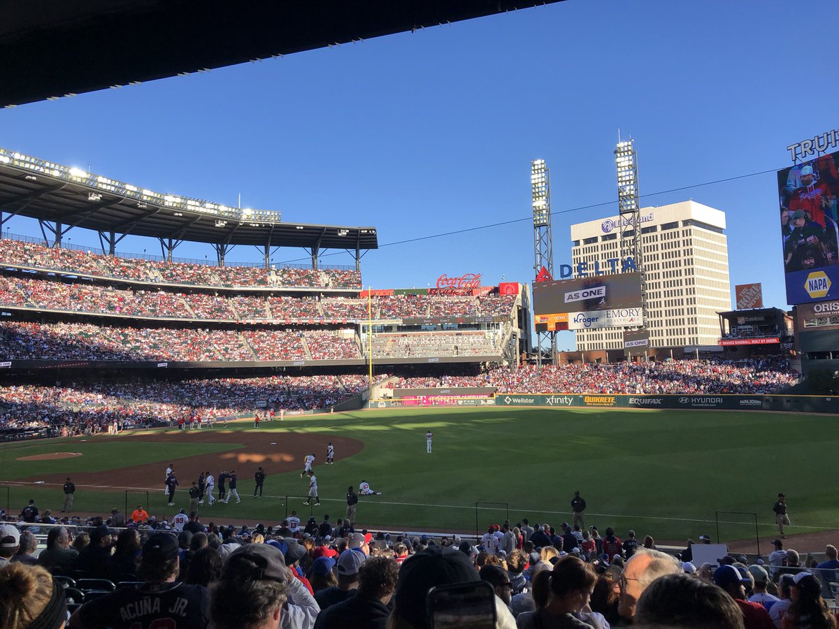 atoj247's tweet photo. Thank you to @MLBNetwork @chevrolet and the @Braves for the amazing seats to Game 1 of the NLDS. #ChevyBaseball https://t.co/ej7LjccTtD