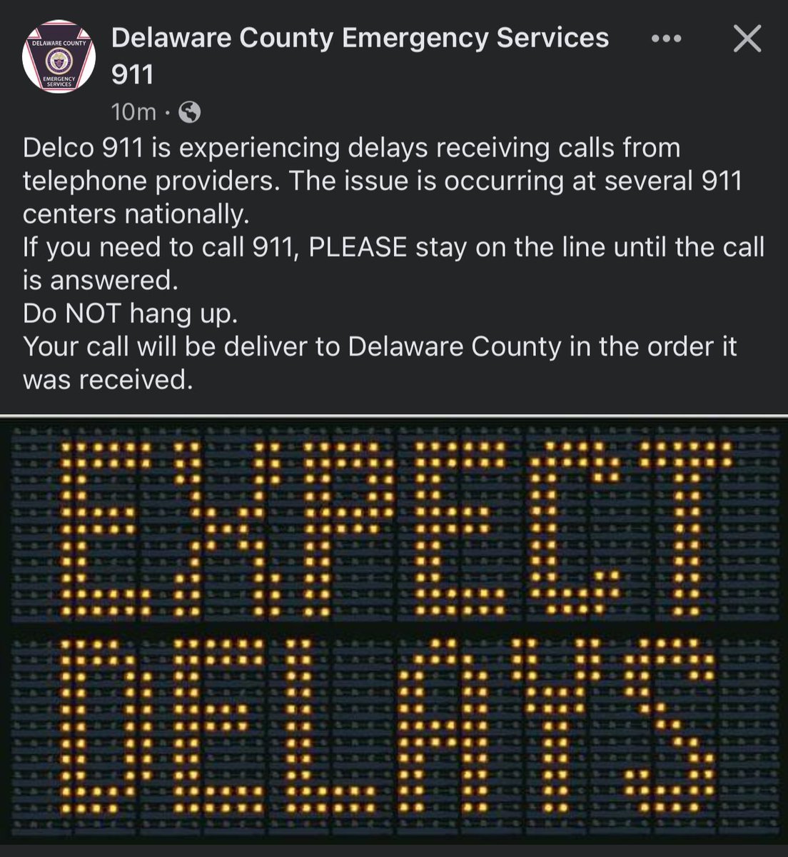 DELCOALERT's tweet photo. https://t.co/YCIfir27T5
