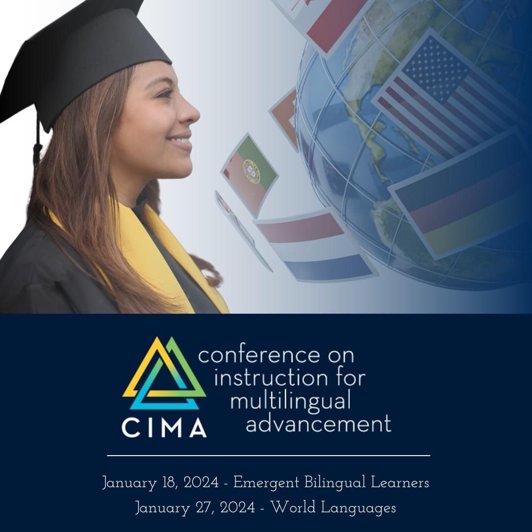 ESC13 Multilingual Instruction & Learning Support (@r13multilingual) on Twitter photo Save the date for CIMA 2024! CIMA is made up of TWO different conferences - Emergent Bilingual Learners and World Languages. Each conference is a one-day event.Learn more at esc13.info/CIMA-EBL (Emergent Bilingual Learners) or esc13.info/CIMA-WL (World Languages). Save the date for CIMA 2024! CIMA is made up of TWO different conferences - Emergent Bilingual Learners and World Languages. Each conference is a one-day event.Learn more at esc13.info/CIMA-EBL (Emergent Bilingual Learners) or esc13.info/CIMA-WL (World Languages).