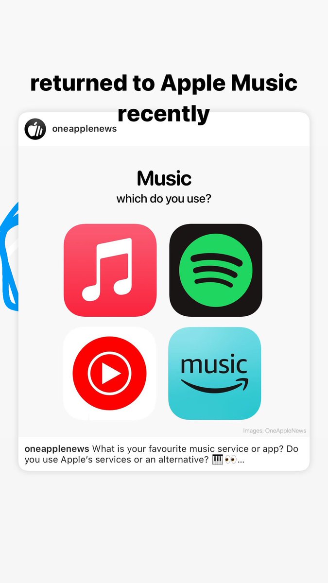 #MusicServices #WhichDoYouUse I like #AppleMusic since I have returned to Apple Music #recently #repost #oneapplenews