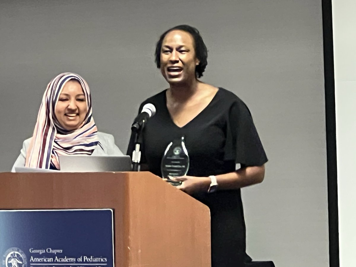 KieshaFraserDoh's tweet photo. Honored to receive the Ga AAP Special Advocacy Heroes Award along with my good friend @sofiaschaudhary Special thanks to our amazing mentor and cheerleader @DocTerriTweets, great to see fellow PEM Dr. Joseph Wright @GAChapterAAP conference! https://t.co/o9PepAzKnm