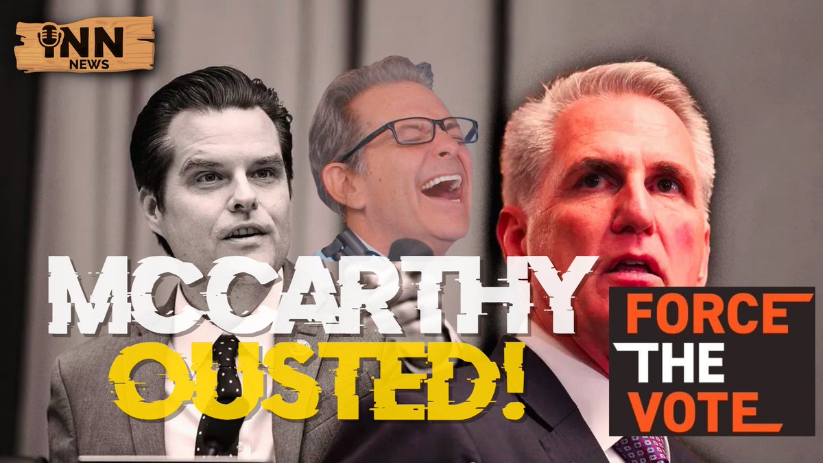 GetIndieNews's tweet image. NEW! clip from #INNnews 
@ogbonna_collin &amp;amp; @ReefBreland reported on Kevin McCarthy being ousted as Speaker of the House in a historic house vote. #ForceTheVote
@commondreams @BrettWilkinsSF @jimmy_dore @briebriejoy
👇CLICK THE LINK BELOW TO WATCH👇
youtu.be/To1_gGeRLoM?si…