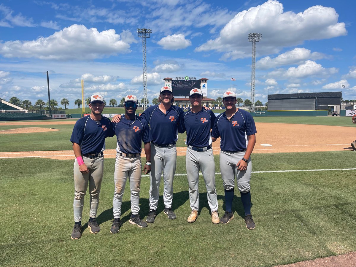 SFSCAthletics's tweet photo. The South Florida State College sophomore baseball players attended the FCSAA Sophomore All-Star and Showcase Weekend in Lakeland, Fla.
Nice job today fellas! https://t.co/yGJtnRVV3J