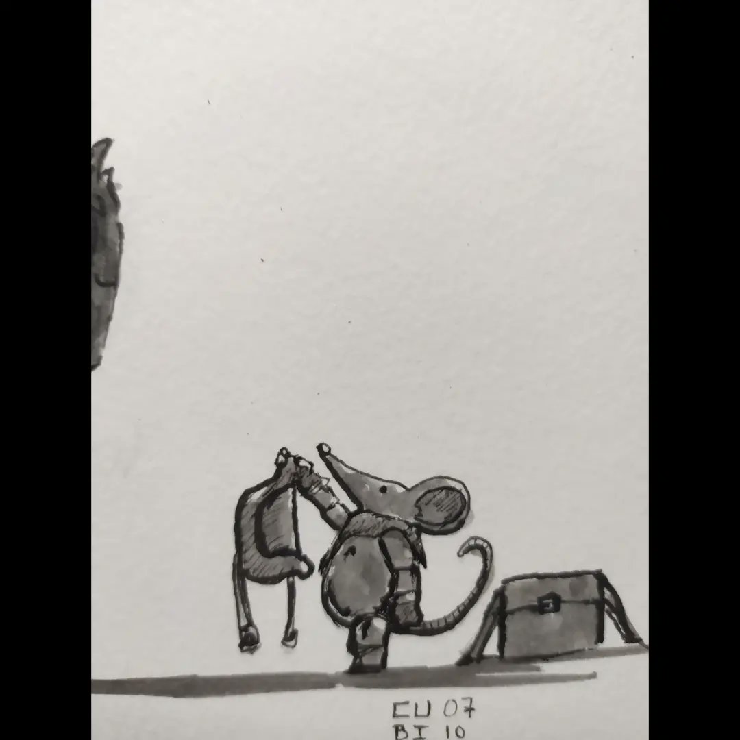 cubicoart's tweet image. Día siete.
Hay cosas que solo se pueden resolver bajo la aceptación.
#monture #montura #inkdrawing #inktober2023 #inktober #illustration #mouse #ratón #tejón #wolverine #ink #eponinktober