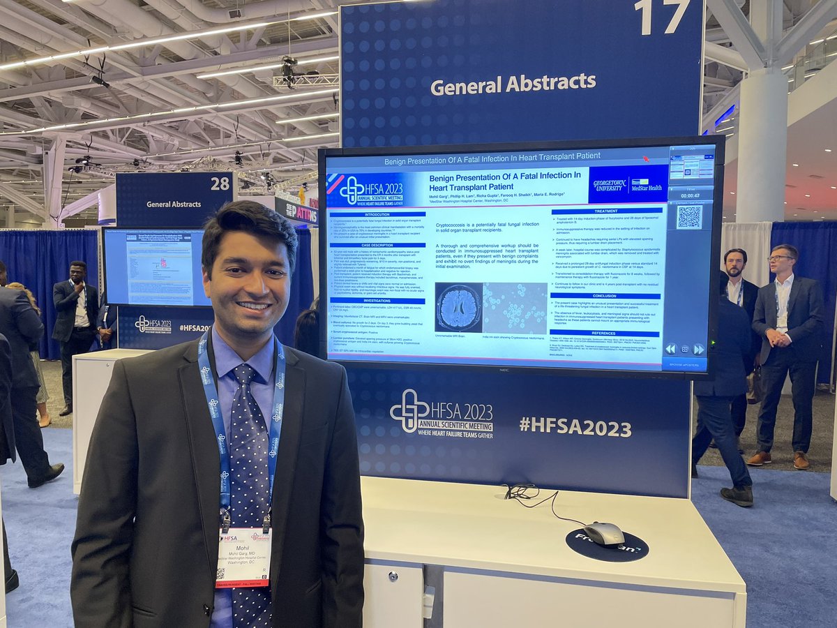 The best part of HFSA is seeing young people achieve their dreams. Congratulations @mohilgarg13 @MedStarWHC @RichaGuptaMD @PhilLamMD @GTCardFellows @GUMedicine #HFSA2023