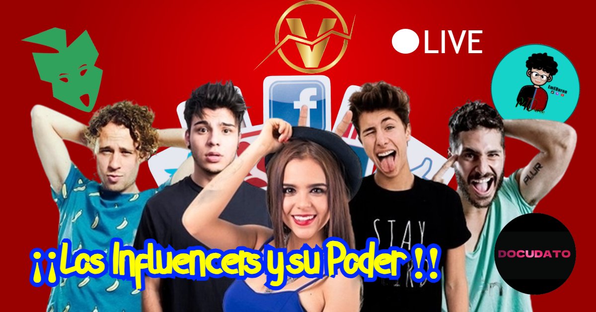 docudato's tweet photo. 📣 ¡Hoy a las 7:00 pm! Únete a nuestra transmisión en vivo en #Docudato. Hablaremos sobre el impacto de los influencers en la sociedad. Descubre sus secretos y retos. ¡No te lo pierdas! 🎙️ #InfluencersYsuInfluencia #PensamientoCrítico https://t.co/aTWGUTv0VJ