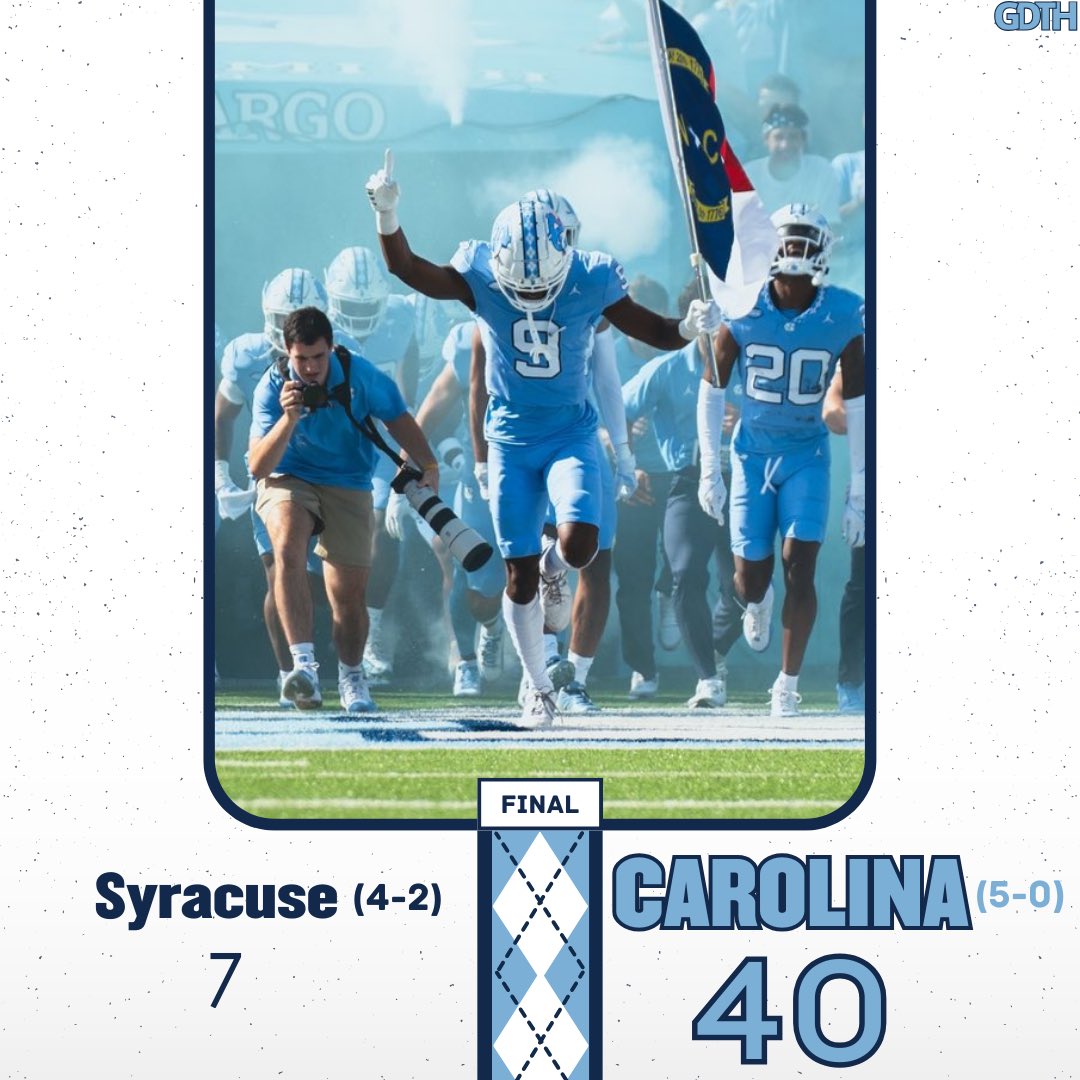 GreatDayTarHeel's tweet photo. 5-0 

🏈🐏 https://t.co/WOQiNlHlMD