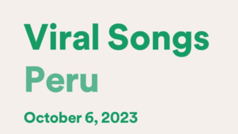 Spotify Charts — Daily Viral Songs Perú 🇵🇪

#3. - “Yo No Fui (Remix)” (=)
#5. - "Ponte Bonita" (=)
#7. - "Dispuesta" 
#14. - "Tal Para Cual" (=)
#42. - "Yo No Fui (Acústico)" (+4)
#67. - "Sin Floro" (+8)