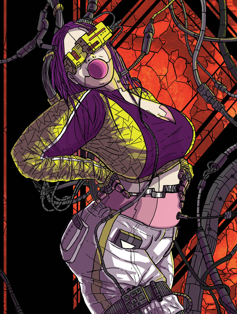 AndrewWoodyard2's tweet photo. Double Your Troubles With Betty Bubbles #illustration #scifi #cyberpunk #virtualreality #characterdesign #vrhud #cyborg #neuromancer #snowcrash #monalisaoverdrive #countzero #burningchrome https://t.co/CckuhmvI00