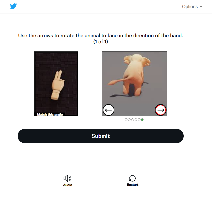 Emil3361's tweet photo. i tried to log in and this is the bizarre asf captcha i get? what kind of re7 bs is this?

anyway i'm on mastodon now lmao the elephant captcha is a nice touch https://t.co/aSZdMVvIGH
