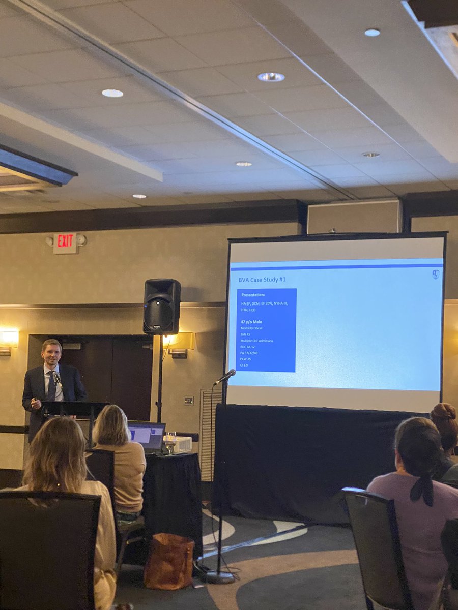 My boy <a href="/DmitryYaranovMD/">Dmitry Yaranov</a> discussing BVA and sharing his experience with it at #HFSA2023. #bigshot #heartfailure #research