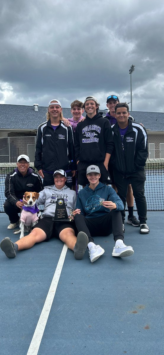 Woodhaven Tennis (@woodhavtennis) on Twitter photo 2nd place today for the boys at Trenton’s Honor & Glory Tournament🥳🎾💜! Great day on the courts!
2 singles-Colin🥉
3 singles-Joey🥉
4 singles-Murray🥉
1 doubles-Lane&Reid🥇
2 doubles-Zack&Luke🏅(consolation winners)
3 doubles-Miles&Beto🥈
4 doubles-Nick&David🥉<a href="/WoodhavenHigh/">Woodhaven High</a> 2nd place today for the boys at Trenton’s Honor & Glory Tournament🥳🎾💜! Great day on the courts!
2 singles-Colin🥉
3 singles-Joey🥉
4 singles-Murray🥉
1 doubles-Lane&Reid🥇
2 doubles-Zack&Luke🏅(consolation winners)
3 doubles-Miles&Beto🥈
4 doubles-Nick&David🥉<a href="/WoodhavenHigh/">Woodhaven High</a>