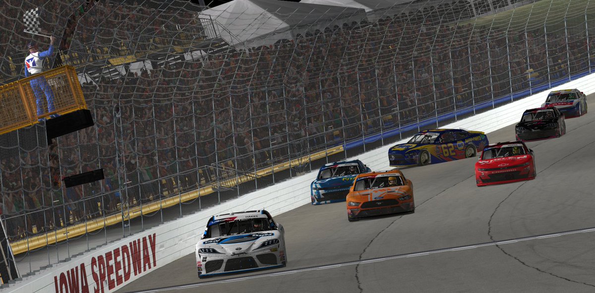 USORL_iRacing's tweet photo. Late race restarts add surprise pit strategy, but Austin Hakes holds on in Iowa to go back to back!

CUP SERIES TOP 5
1st: #28 @Austyy_
2nd: #43 @GambitJon 
3rd: #3 @darreningrm 
4th: #31 @ncj_31 
5th: #9 @DJHarris48 https://t.co/zS66IVdBXU