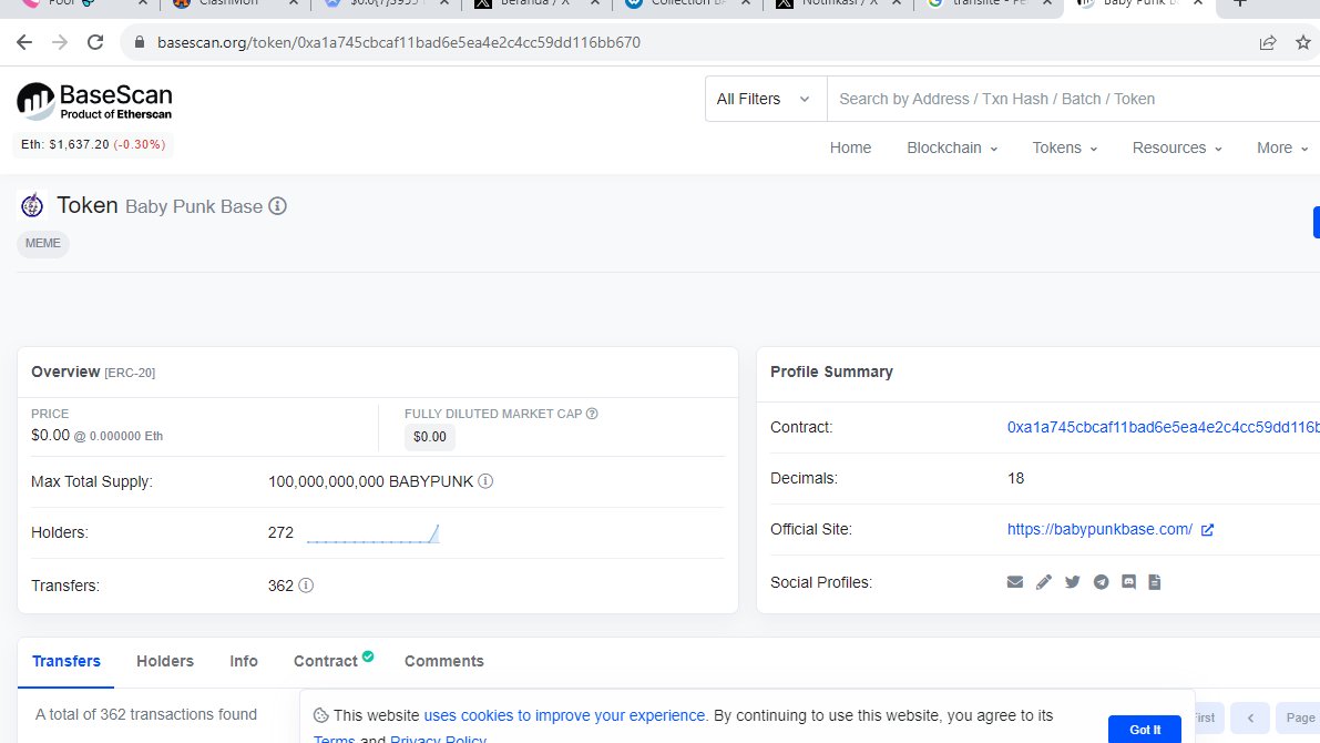 Tanks For <a href="/BuildOnBase/">Base Build</a> For Updateing Our Token 

#BuildOnBase #BabyPunkBase #MemeCoin