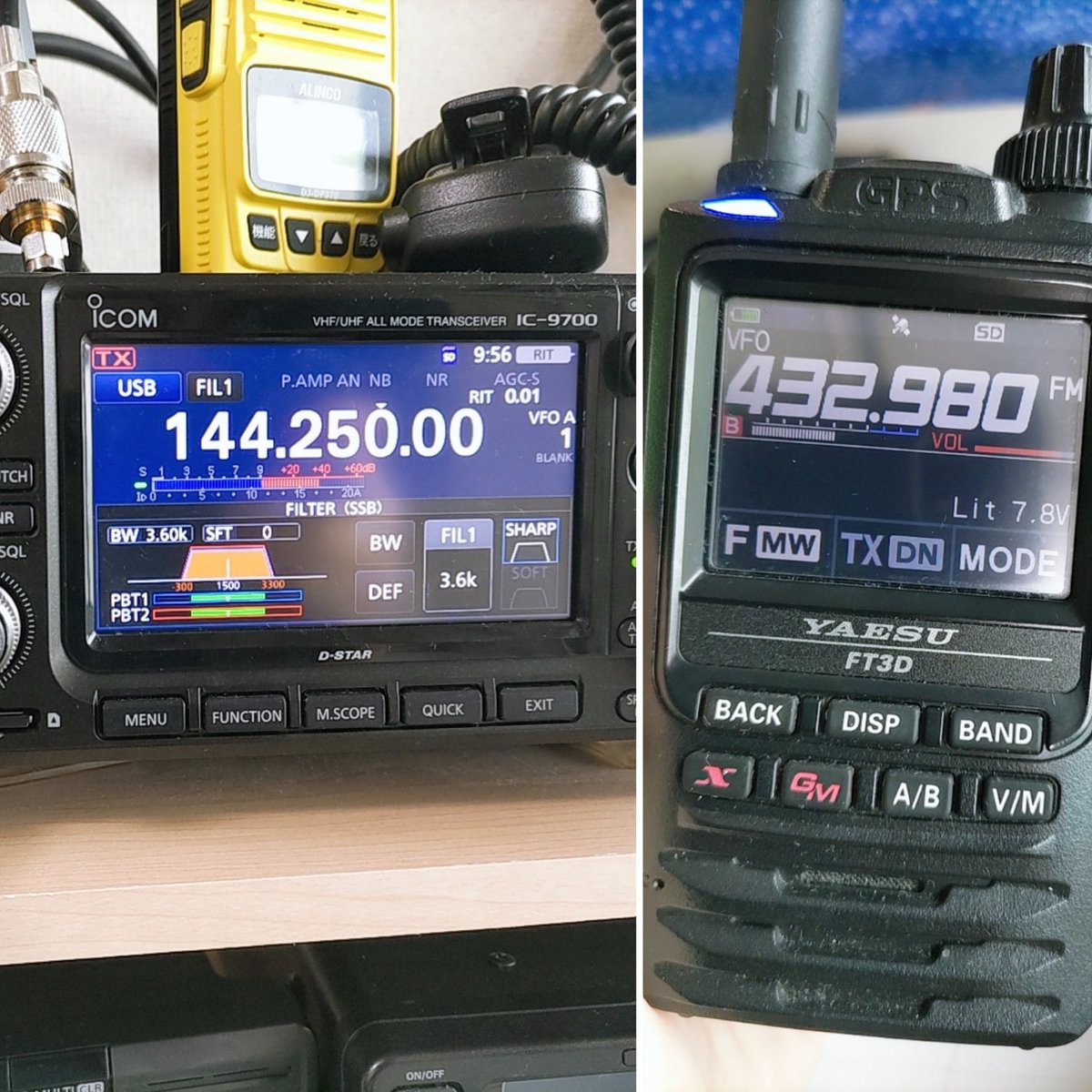 hamradio_1204's tweet photo. #駅前QRV 惨敗
…今日はタイミング悪すぎ、
全市全郡だったとは😅
コンテスターにかき消されるわ、久しぶりに使った #FT3D は、操作の仕方ド忘れしたり…
最近は #DJG7 が主力だったからな😣
夜勤明け…帰りのバス車内からも兵庫の局が聞こえたり。
お家で #京都2mSSB愛好会 にチェックインしました https://t.co/PWYWOIvmfC