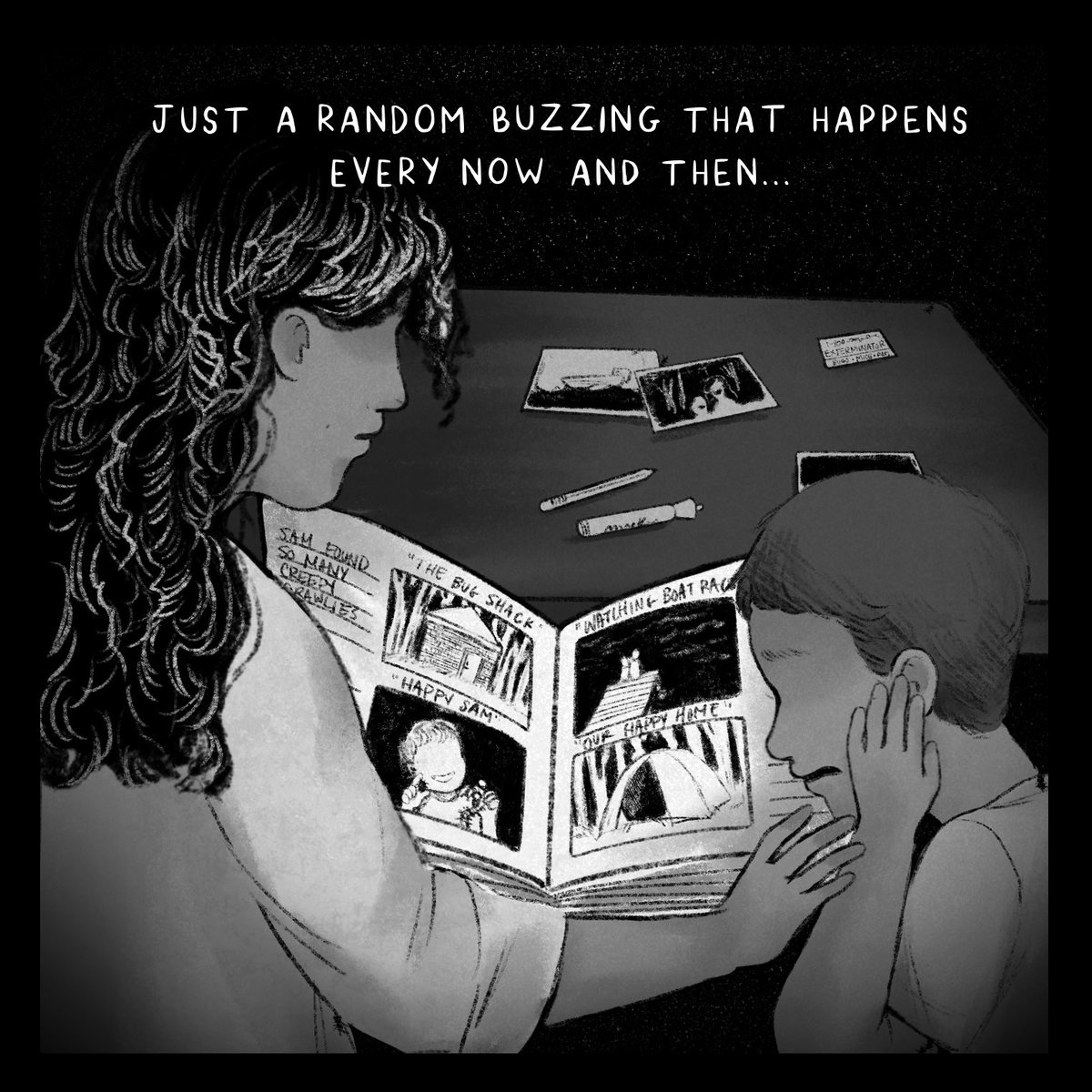 beckscomics's tweet photo. Scaretober 2023 - Day 4: Sound https://t.co/I8eFt3Gxmj