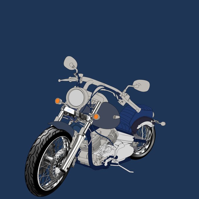 さるぱにとぅむが「オートバイを塗って行くよ!」でライブ配信中!  #pixivSketchこれから木曾とまるゆのぶらり旅のオートバイ、ドラッグスター1100を画像を見ながら塗っていこうと思います。お付き合い下されば幸いです。 