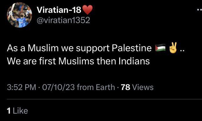 Yash_Chaudhaary's tweet photo. India backs #Israel, while Indian Muslims Prays for #Palestine.

India supports France, and Indian Muslims favor Pakistan &amp; Turkey.

India aligns with the US, yet Indian Muslims lean toward China.

India promotes the Uniform Civil Code (UCC), but Indian Muslims uphold Sharia. https://t.co/rDyElhMuq0