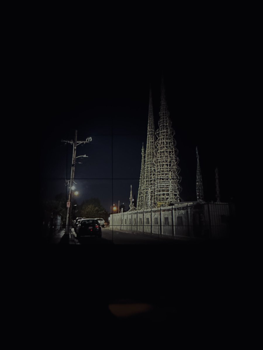 Went to Rodia’s Watts Towers at night, just like Claire and Russel on Six Feet Under.