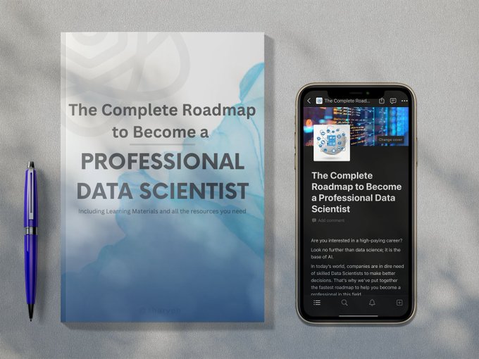 Companies are hiring Data Scientist at minimun salary of $100K

Data Science is the Base of AI, &amp; Most Demading

Want to build a career?

Get this Complete Roadmap (FREE)

To get this, simply:
Like
RT
Comment "Data"

(Must be following me <a href="/MyDataRoad/">My Data Road</a>
 so that I can DM)