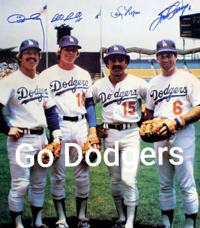 Otalia69's tweet photo. #Dodgers could really use these guys tonight...⚾️ #RonCey #BillRussell #DaveyLopes #SteveGarvey #MLB #Postseason #nl https://t.co/ttkRcdfwXx