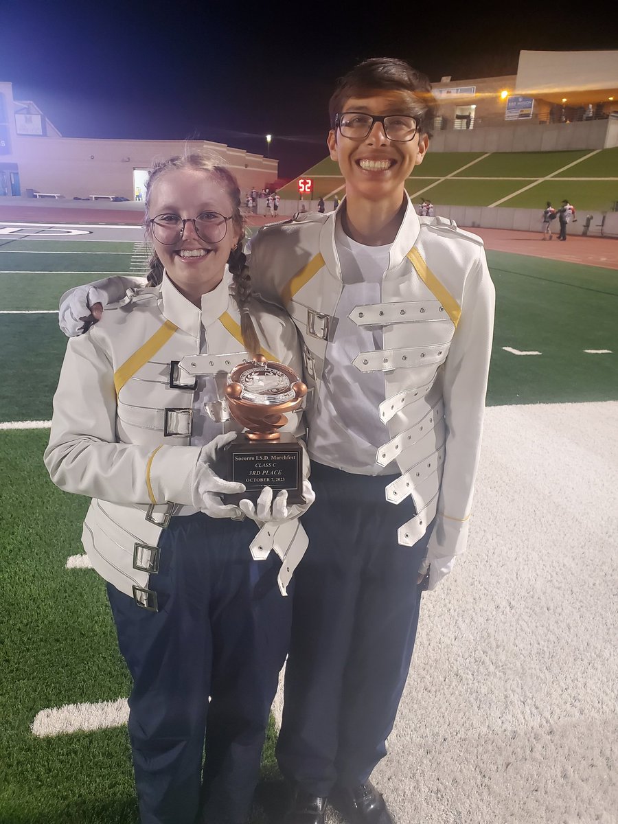 D_Aguayo_CTE's tweet photo. Wildcat Nation! Please help me congratulate our amazing Marching Band for their 3rd place award this evening at the @SocorroISD Marchfest! Our students are making history! #DreamBig #wildcatsROAR #fhsLEADs #SmallTownTough https://t.co/XjvaYng6T0