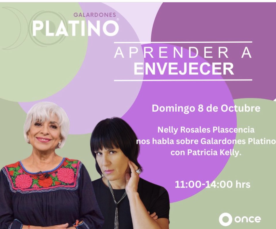 <a href="/patriciakellymx/">Patrícia Kelly Ramírez</a> , su liderazgo y programa me abren un espacio para hablar de Galardones Platino y de <a href="/Platino_60/">Platino, Comunidad Sénior</a> , en donde atendemos el cambio demográfico: