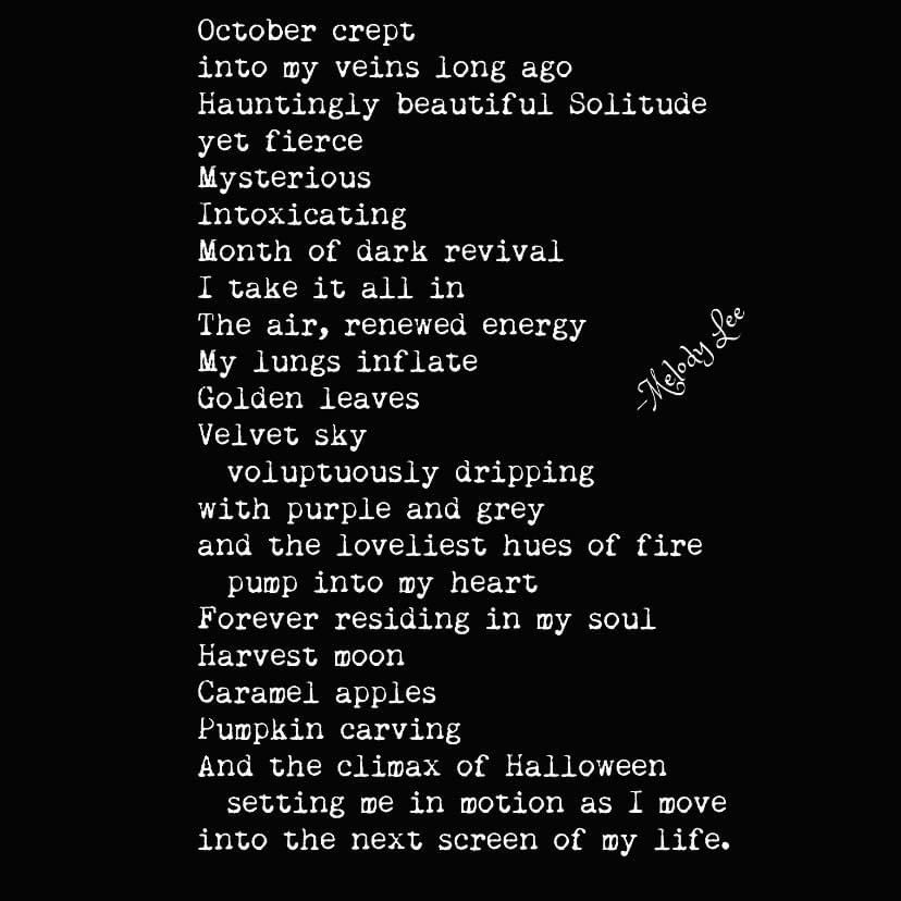 #poetry #October #melodyleepoetry