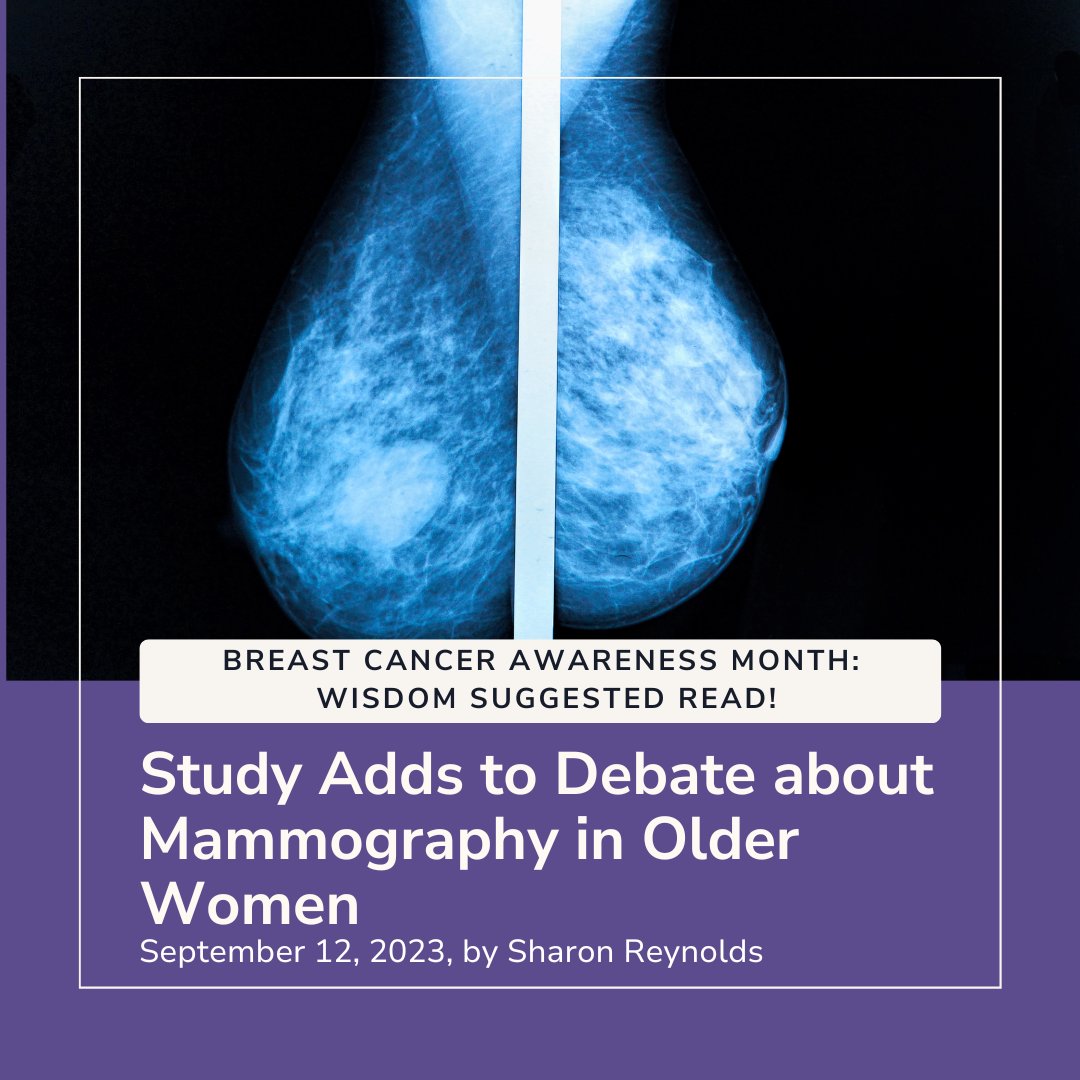 thewisdomstudy's tweet photo. This #breastcancerawarenessmonth, learn more about breast cancer screening and research. This WISDOM suggested read discusses mammography in older women.
#breastcancer #breastcancerscreening #thewisdomstudy https://t.co/LraDZoxluW