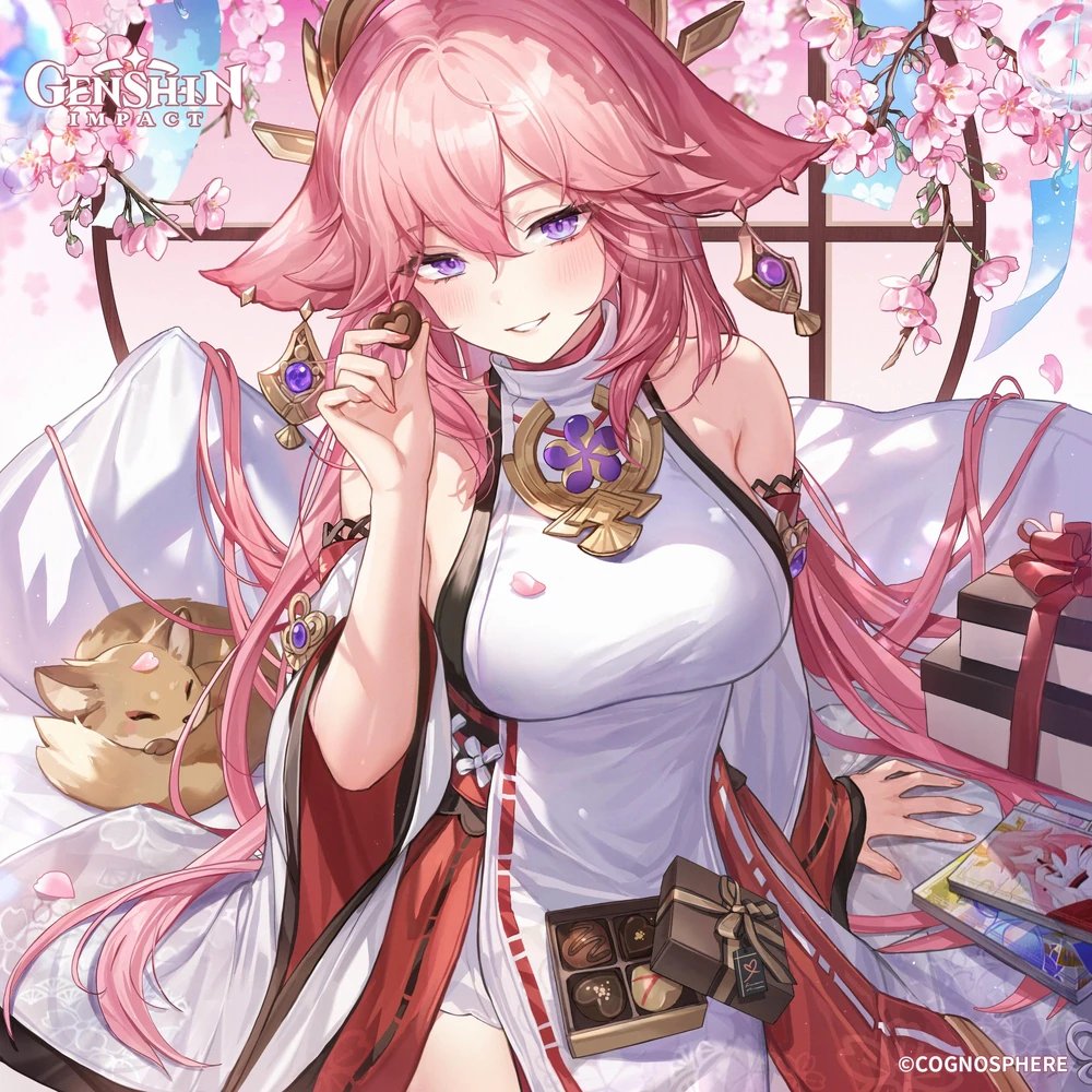 DailyYae's tweet photo. if you call yae miko ugly you're actually the one ugly https://t.co/FxGEMb54RA