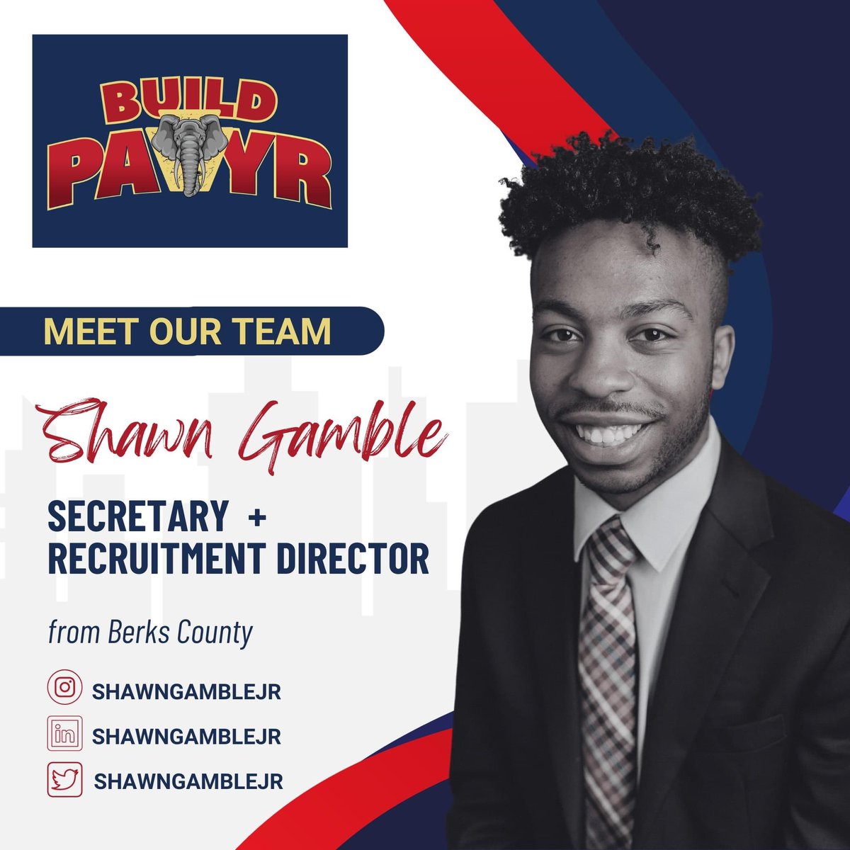 ThomasKutzPA's tweet photo. @andrea_raffle @YorkCountyPAYRs @payrs @PAGOP @BeccaReam5 I’m excited to announce Shawn Gamble as our #BuildPAYR candidate for Secretary. Shawn is a dynamic leader with federal and state campaign and governmental experience. Shawn is working to grow Republican numbers across PA and I’m thrilled to have him on the team. @shawngamblejr https://t.co/MgarspcvvS