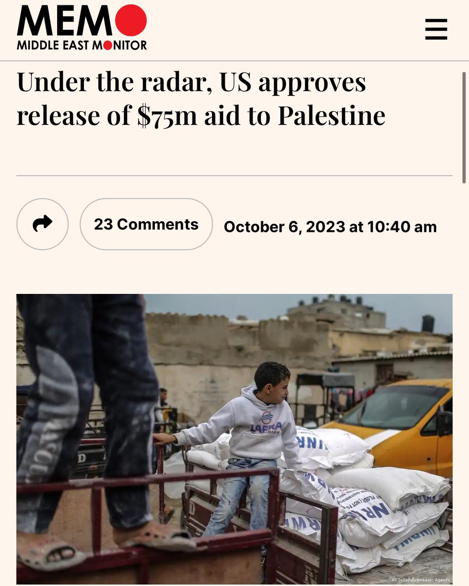 “In a quiet move bypassing Republican obstructionism, US Secretary of State Antony Blinken has approved the release of $75 million in crucial food assistance for Palestinians just hours before the funds were set to be redistributed elsewhere.”