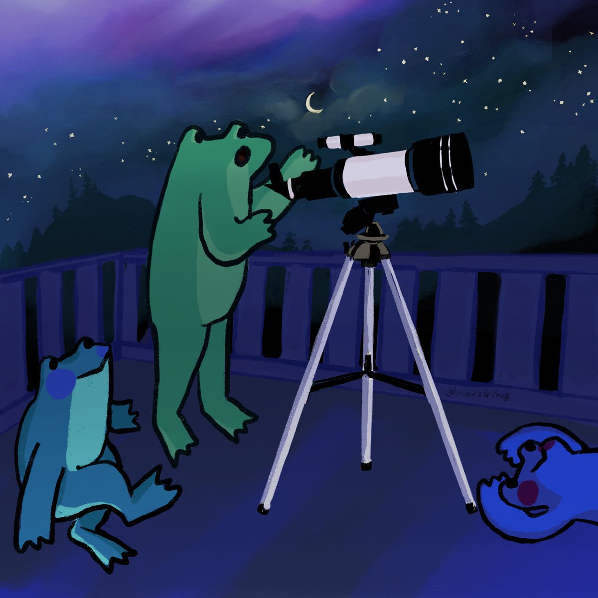 marslefrog's tweet photo. Day 3: telescope

#froggyfall #froggyfall23 https://t.co/jnQNTOiwy7