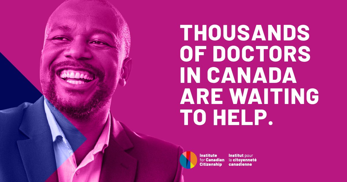 Thousands of internationally trained doctors living in Canada with credentials are being prevented from working in their field. <a href="/inclusion_ca/">The Institute for Canadian Citizenship</a> wants to give all doctors an #EqualChance to practice medicine in Canada. @itpostrong #cdnhealth #cdnpoli
