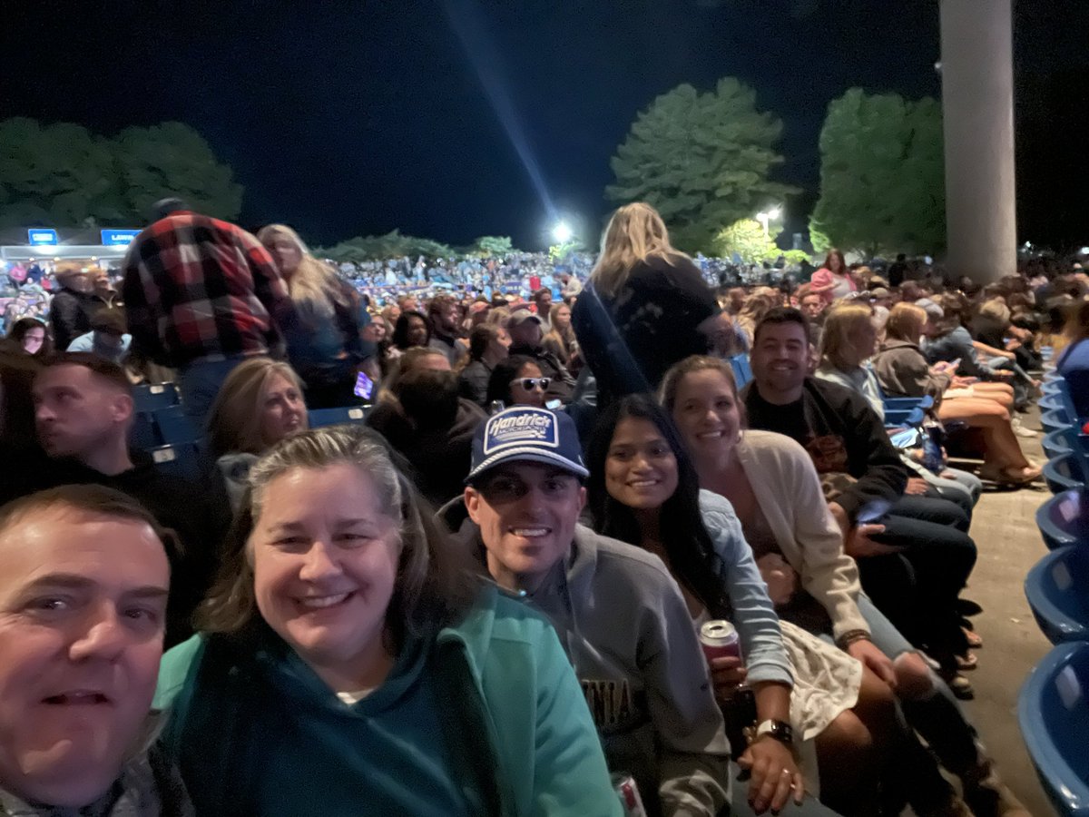 Waiting for the main event. Great Fall night. Fun crowd.  3/5ths of Whitley, Jordan, Inge &amp; Rary in attendance getting our “Country On”.