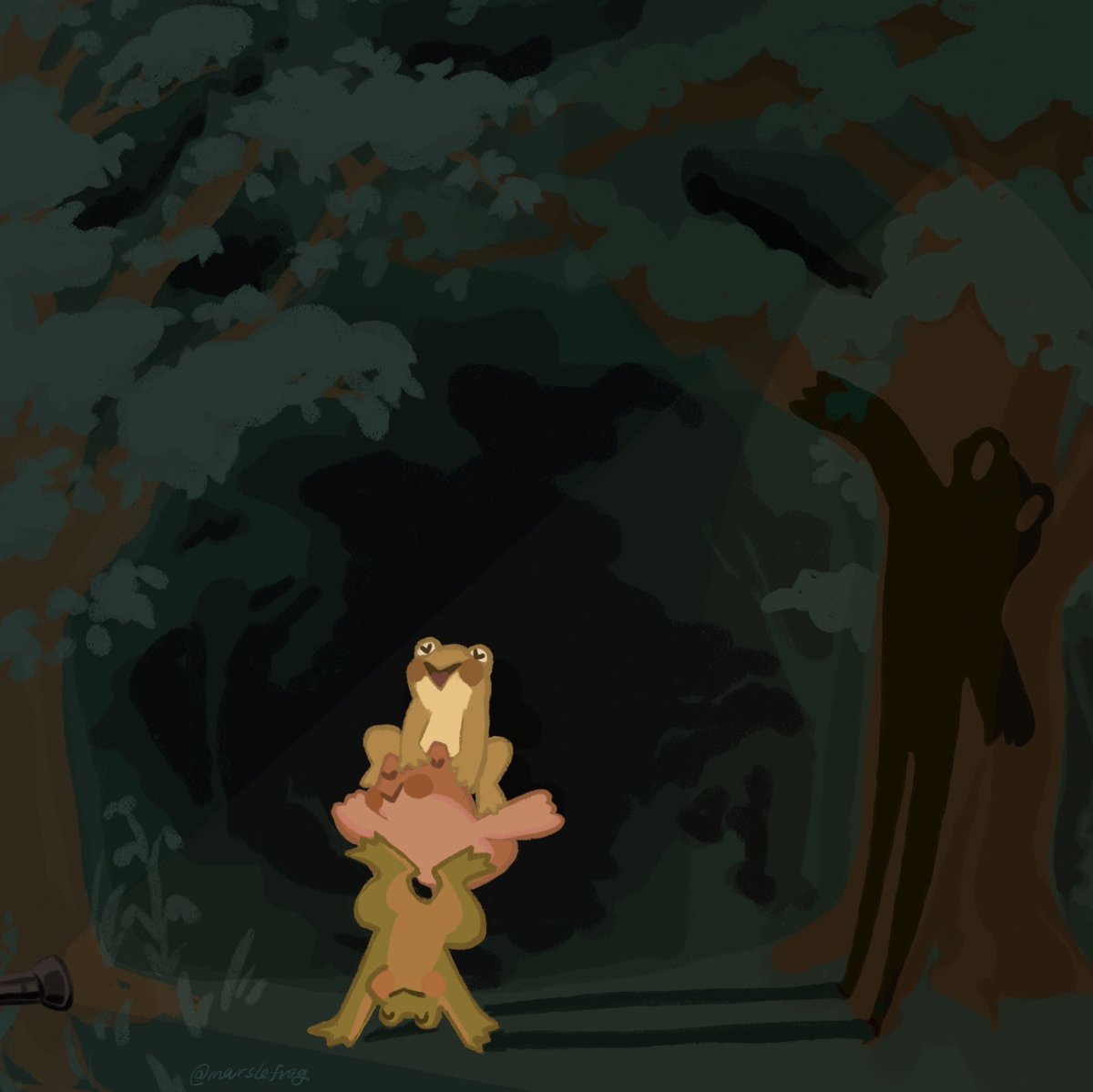 marslefrog's tweet photo. Day 4: spooky
... maybe hes friendly?

#froggyfall #froggyfall23 https://t.co/W5KjcVU1gh
