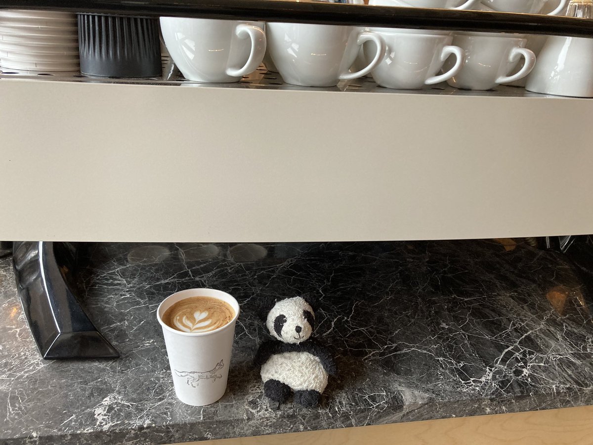Adventure_Gauss's tweet photo. Ran errands with my human because I am a #helpfulPanda and we stopped for coffee because coffee is awesome! I especially like trying seasonal drinks like this spiced cappuccino. @LittleVicCoffee #coffee #cappuccino https://t.co/9mWjA2jaBM