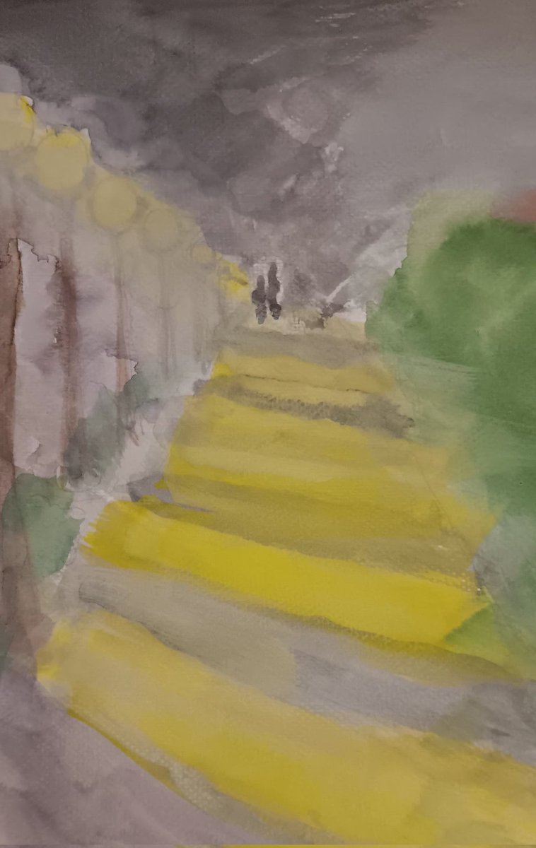 SuzHall_Actor's tweet image. Two pieces of "art" I did today. A sidewalk scene and a fox. What can I say, but that I needed to start getting busy creating something. #atlantaactor #atlantaartist #atlantapoet