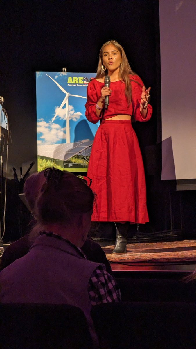 What a phenomenal day at <a href="/AREDAY/">Chip Comins</a> 2023 today! My mind is reeling and my heart is full. 
At the end of the first of three days, the inspiring and heartfelt presentation by <a href="/xiyebastida/">Xiye Bastida</a> stole the show for me. Her fierce yet gentle perspective, a voice of youthful hope and