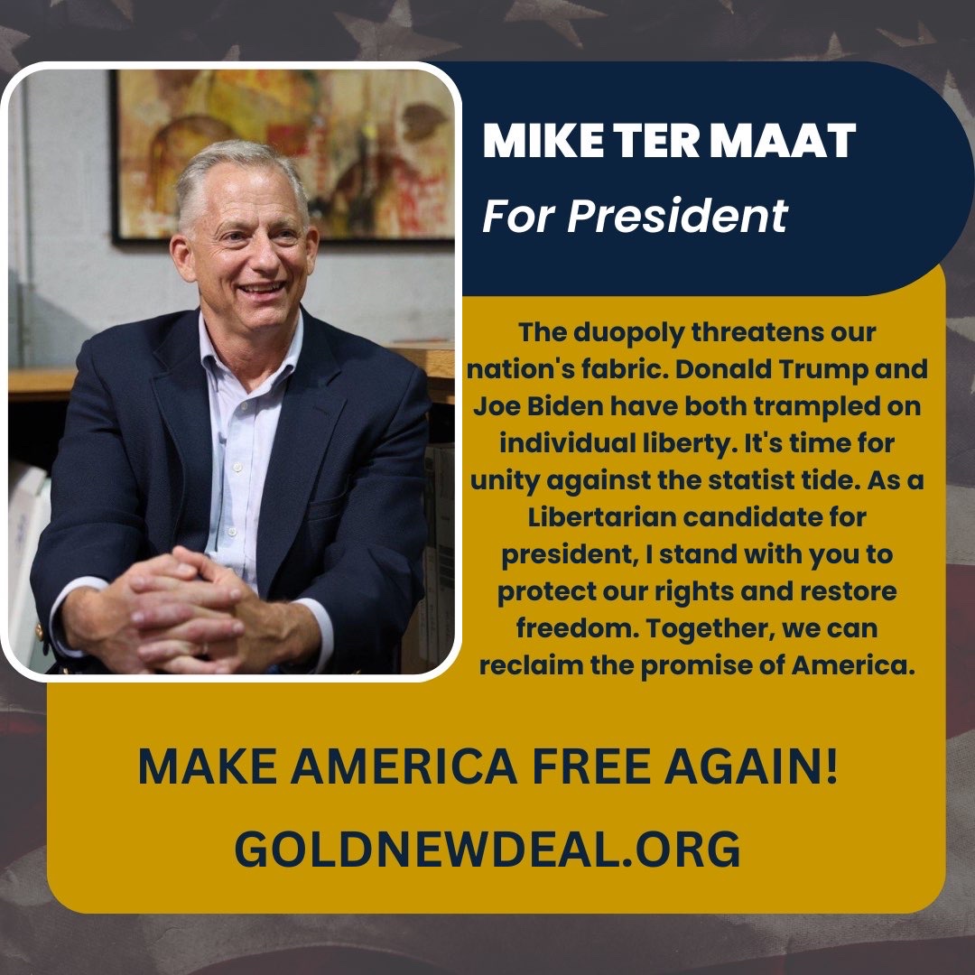 miketermaat_'s tweet photo. #LibertarianUnity #EndTheDuopoly #ProtectLiberty #makeamericafreeagain #bringbackfreedom https://t.co/mWnMEEK4Ld