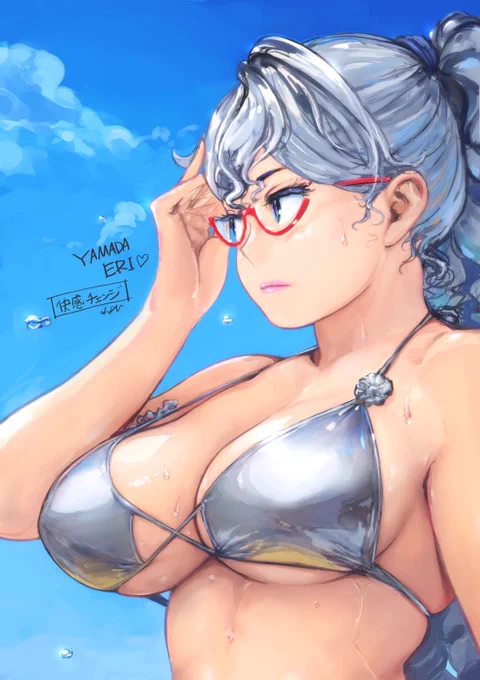 メタリック水着はロマンがあります派。 