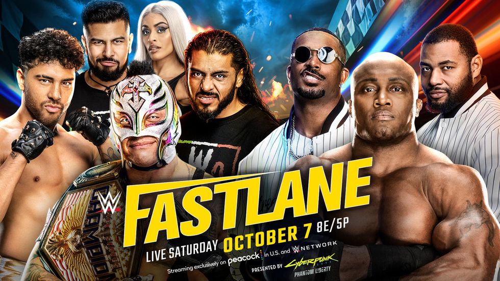 2nd Match 
6 Man Tag Team
Bobby Lashley & The Street Profits vs The LWO & A Mystery Partner
#WWEFastlane #6mantagteammatch #TagTeamMatch  #thelwo #LWO #ReyMysterio #SantosEscobar #mysterypartner