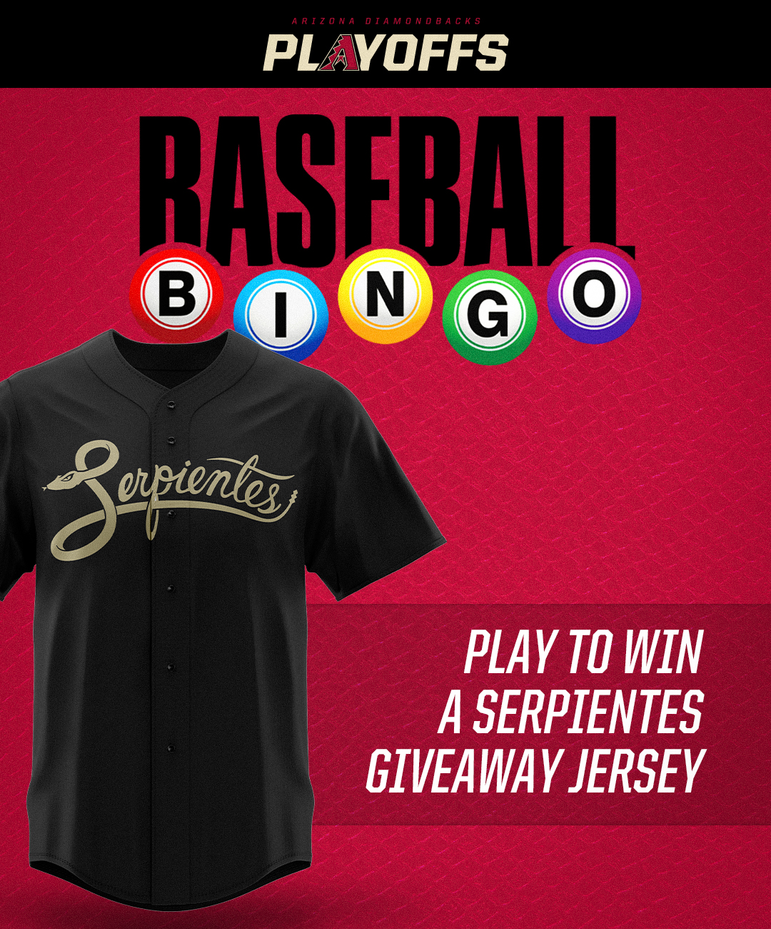 Reno Aces on X: It's time for Bingo! First pitch is in a few minutes, play  along while you watch for a chance to win a Serpientes giveaway jersey!  Sign up now