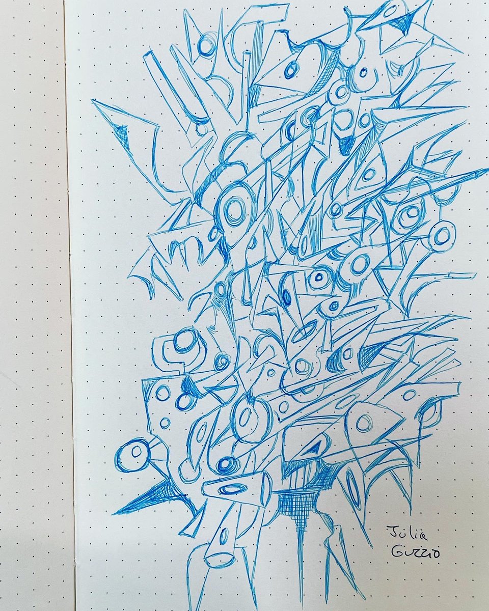 JuliaLaCcat's tweet photo. Tonight’s line drawing practice in my sketchbook #sketchbook #lineart #lineartwork #juliaguzzio #contemporaryart #contemporarydrawing #abstractartist #abstractdrawing #abstractlinework #abstractlineart #micronpen #bicpen #ballpointpenart https://t.co/psL6wShfU4