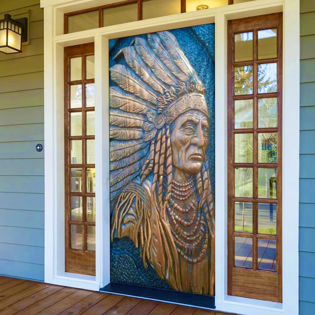This Chief Sitting Bull front door is absolutely amazing — wouldn’t you agree?