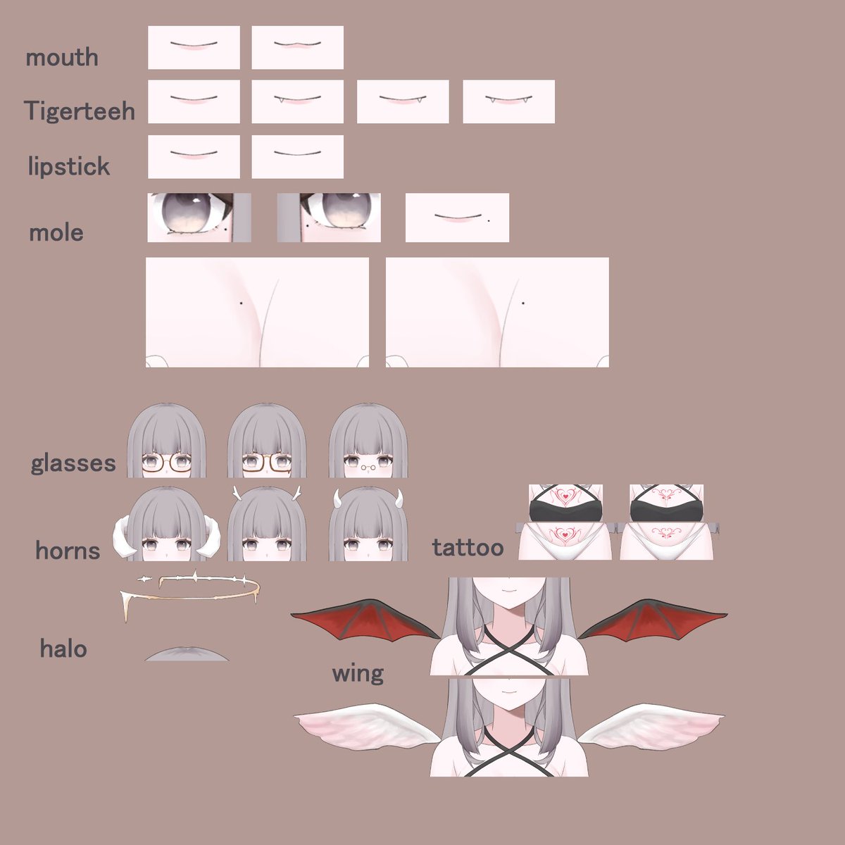 inayakunemu's tweet photo. 這邊做了可以換東西(?) 的vtuber模型
I made  a customizable vtuber model！

調整過程示範/customized demonstration：
https://t.co/QY9zyhOuPf

購買方式和連結放在留言！
How to purchase is in the message area
#LIVE2D #vtubermodel  #vtuber https://t.co/v60UPSwhfJ