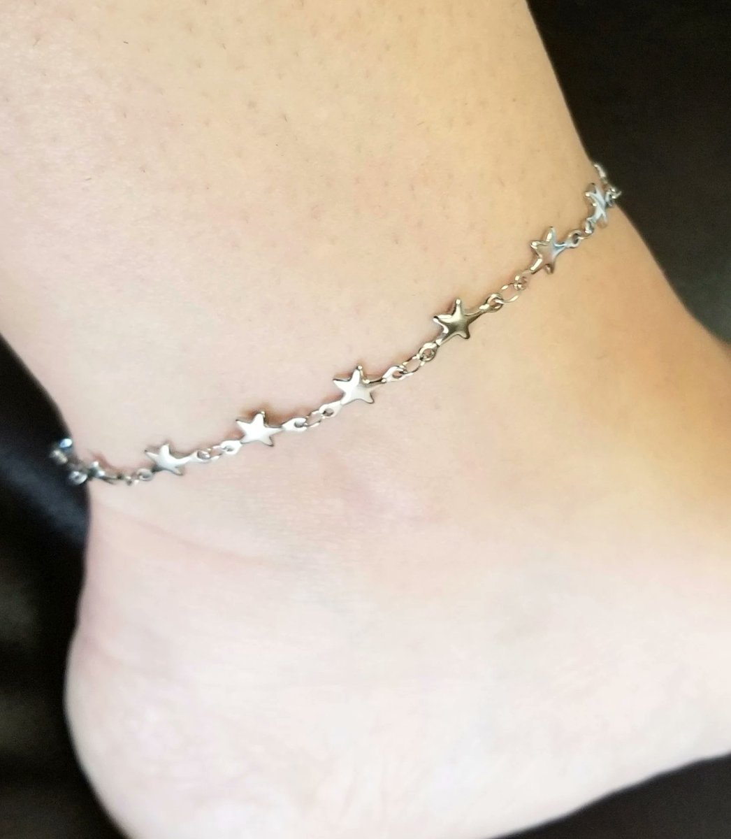 Silver Star Anklet, Star Ankle Bracelet, Star Jewelry #anklet #anklets #star #stars #staranklet #starjewelry #silveranklet #giftsforher #handmadejewelry #gift #gifts #christmasgifts #christmasgift #handmadegifts #Etsy 

etsy.me/3RKhS3u via @Etsy