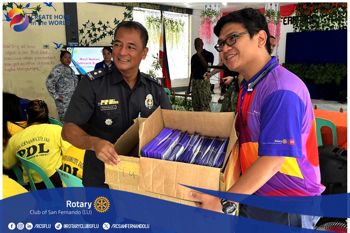 RCSanFernandoLU's tweet photo. August 29: We had the privilege of being part of the Pacific Partnership 2023 Host Nation Outreach Events at the City Jail of SFCLU where we gave hygiene kits to the over 70 Persons Deprived of Liberty as well as conducted prayer service and acoustic concert. https://t.co/wB9uCHWxyJ